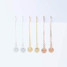 Load image into Gallery viewer, Tiny Sun Ear Threader, Silver, Gold, Rose Gold BYSDMJEWELS
