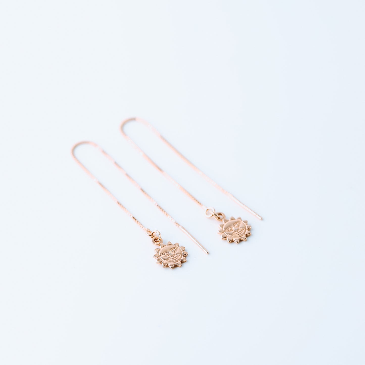 Tiny Sun Ear Threader, Silver, Gold, Rose Gold BYSDMJEWELS