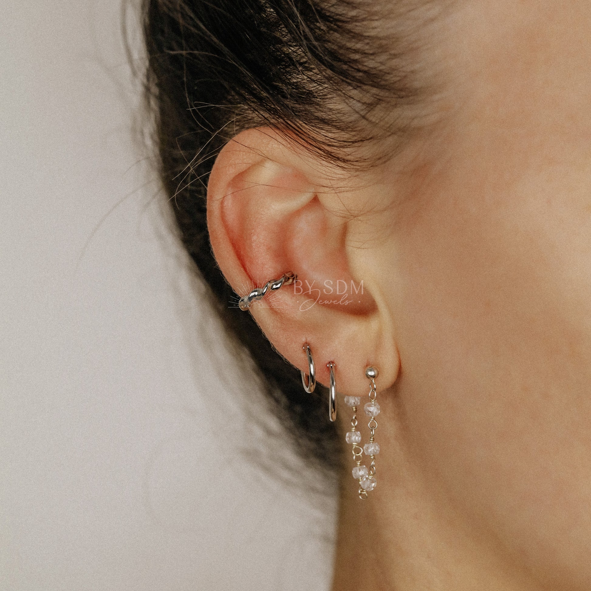 Twisted Ear Cuff • No Piercing is Needed • Silver • Gold • BYSDMJEWELS