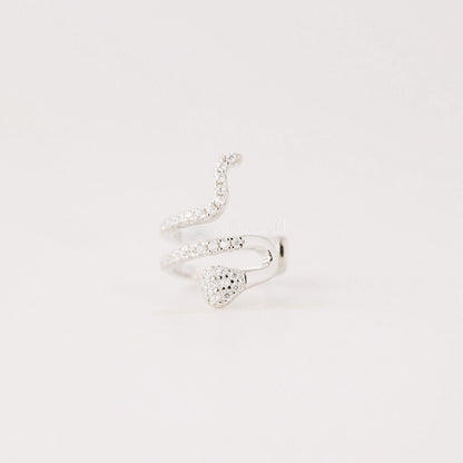 Snake Conch Ear Cuff Earring, Cz Serpent Ear Cuff, Silver, Gold, BYSDMJEWELS