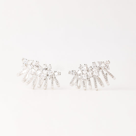 Wedding Earrings • Stud Earrings • Bridal Jewelry • Crystal Earrings • Silver Earrings • BYSDMJEWELS