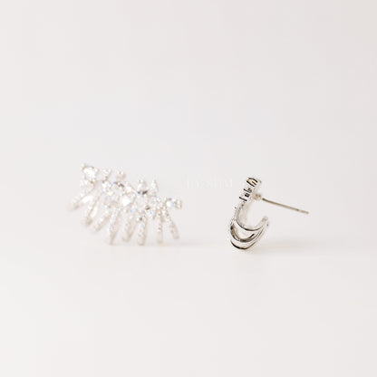 Wedding Earrings • Stud Earrings • Bridal Jewelry • Crystal Earrings • Silver Earrings • BYSDMJEWELS