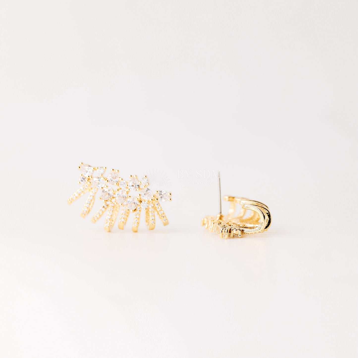 Wedding Earrings • Stud Earrings • Bridal Jewelry • Crystal Earrings • Silver Earrings • BYSDMJEWELS