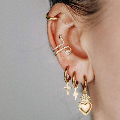 Gold Chunky Band Ear Cuff