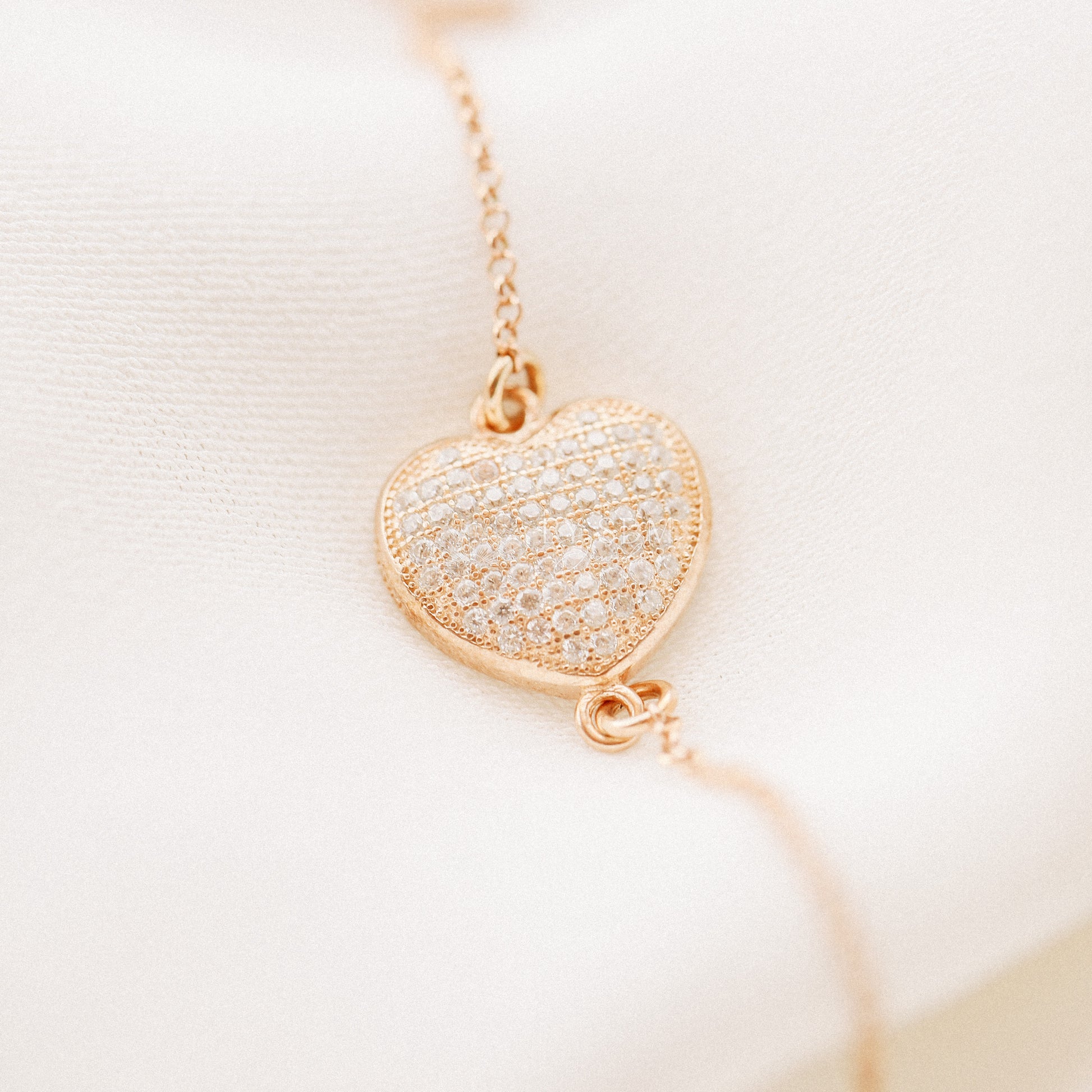 Love Heart Pave Bracelet • 925 Sterling Silver • BYSDMJEWELS
