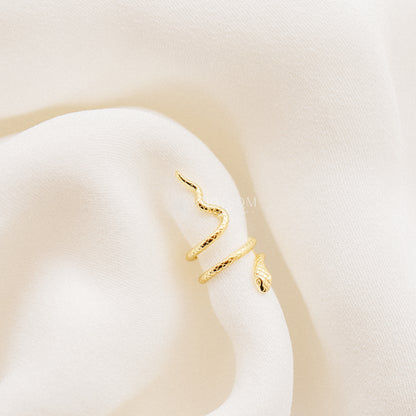 Serpent Cuff • Snake Ear Cuff Earrings • Gold, Silver • BYSDMJEWELS