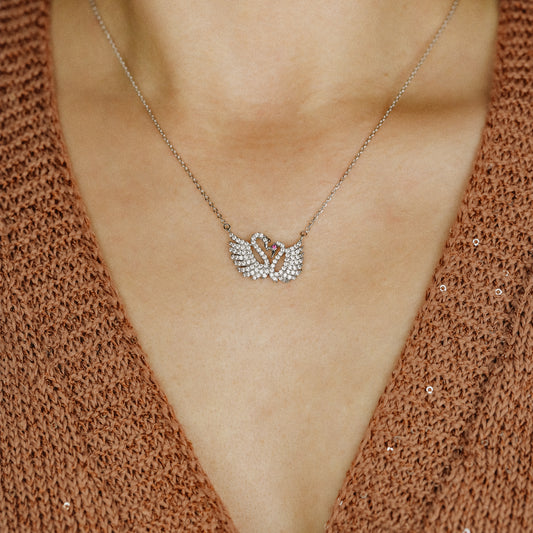 Two Swans Necklace