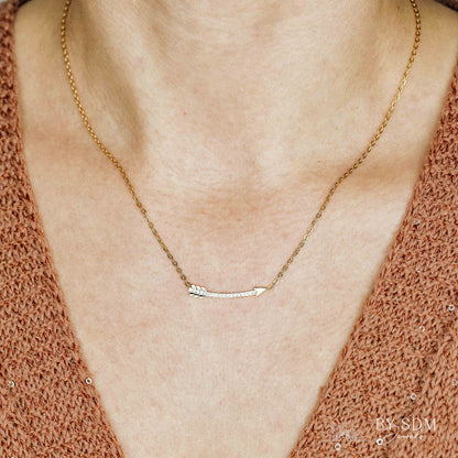 Tiny Arrow Necklace • Gold Necklace • Dainty Gold Necklace • Arrow Necklace • Simple Gold Necklace • Arrow Point Necklace • BYSDMJEWELS