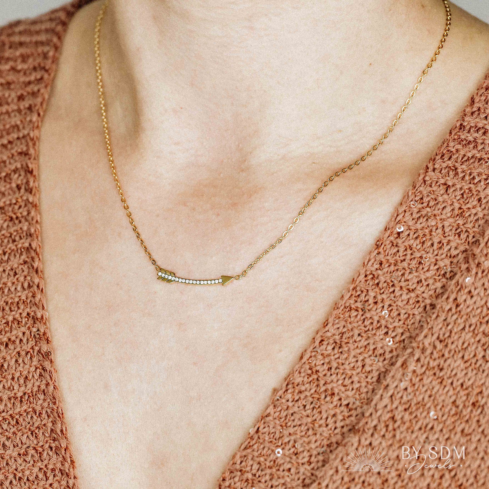 Tiny Arrow Necklace • Gold Necklace • Dainty Gold Necklace • Arrow Necklace • Simple Gold Necklace • Arrow Point Necklace • BYSDMJEWELS