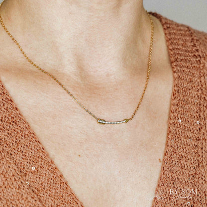 Tiny Arrow Necklace • Gold Necklace • Dainty Gold Necklace • Arrow Necklace • Simple Gold Necklace • Arrow Point Necklace • BYSDMJEWELS