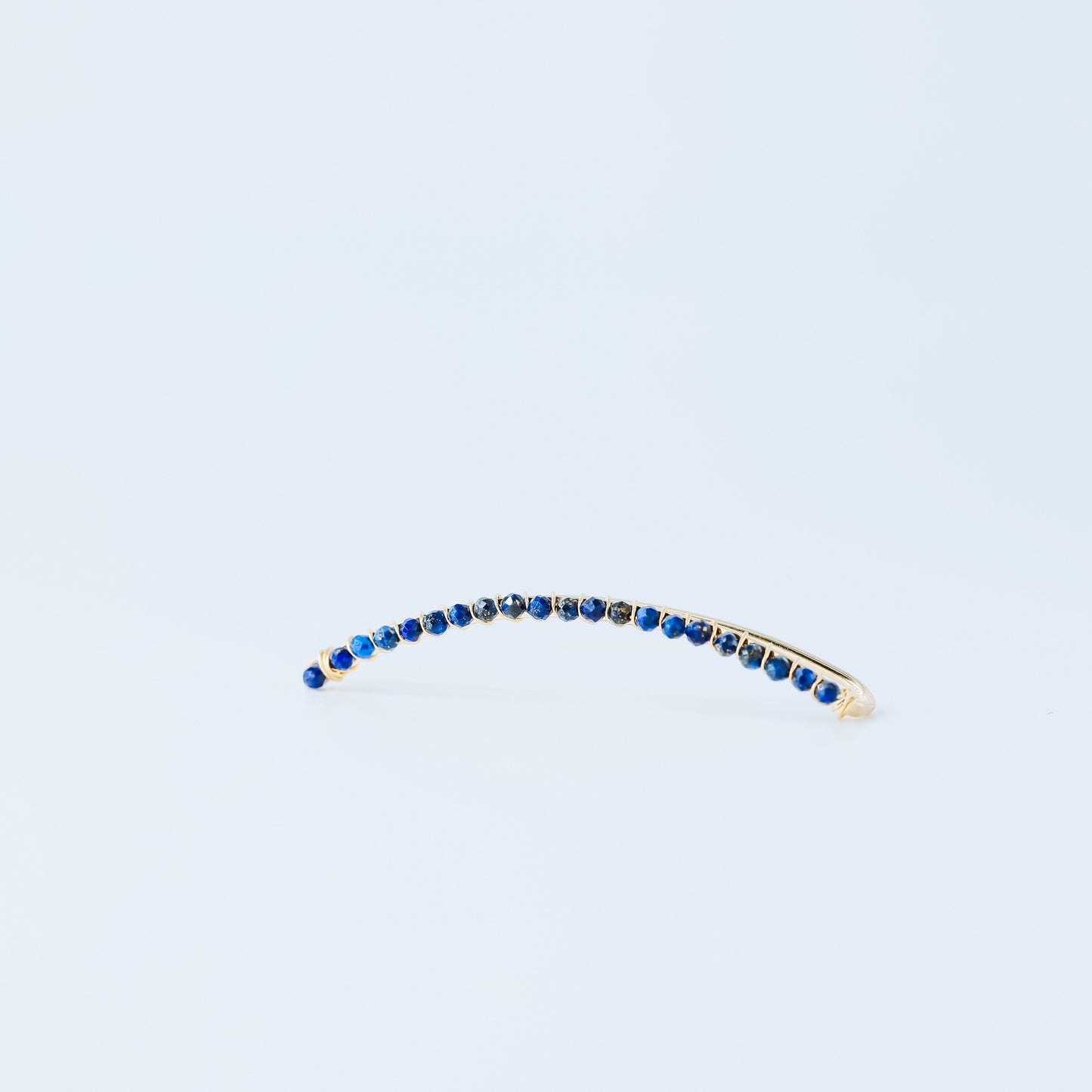 Lapis lazuli Beaded Ear Climber • Ear Crawler • Ear Cuff • Blue Ear Climber • Gold Filled Ear Climber • Lapis lazuli Earrings • BYSDMJEWELS