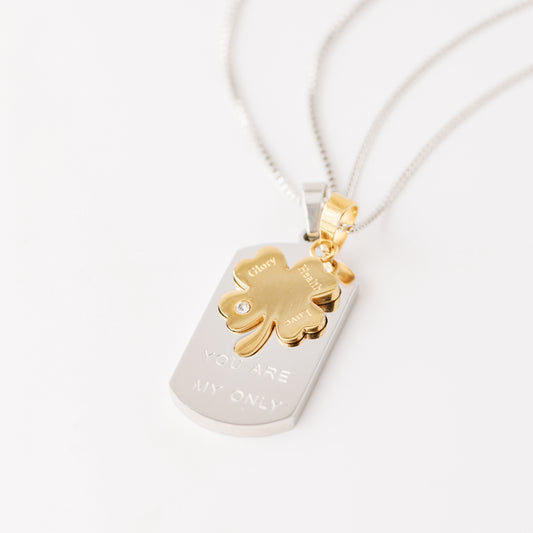 Friendship Necklace • Best Friend Necklace • Gift for Her • Best Friend Gift • BFF Gift • Matching Quatrefoil Necklace • BYSDMJEWELS