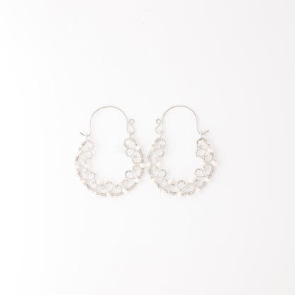 Pearl Earrings • Pearl Hoops • Pearl Hoop Earrings • BYSDMJEWELS