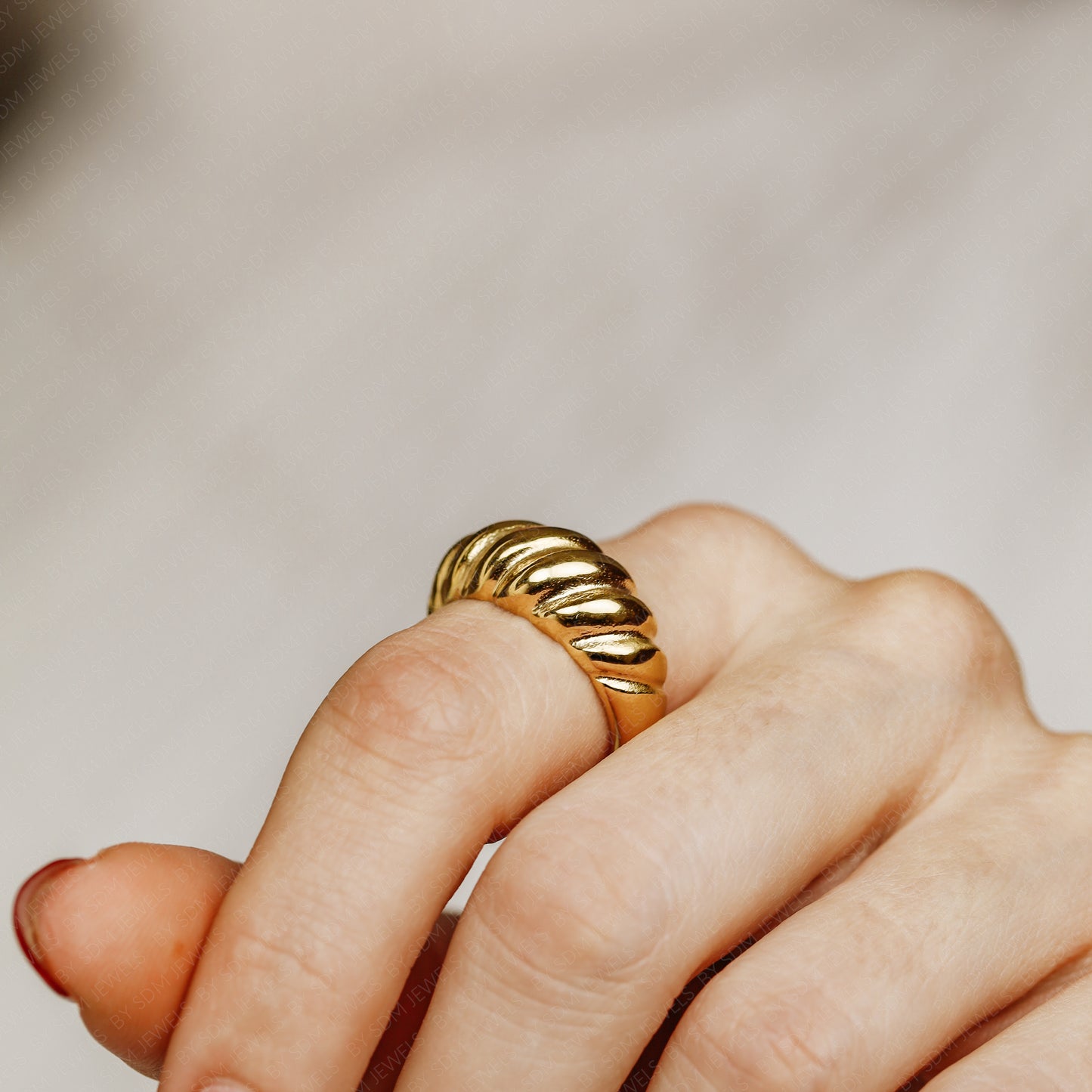 Croissant Ring • Gold Croissant Ring • Twist Ring • Signet Ring • Chunky Ring • Dome Ring • Twisted Ring • Rope Ring • BYSDMJEWELS