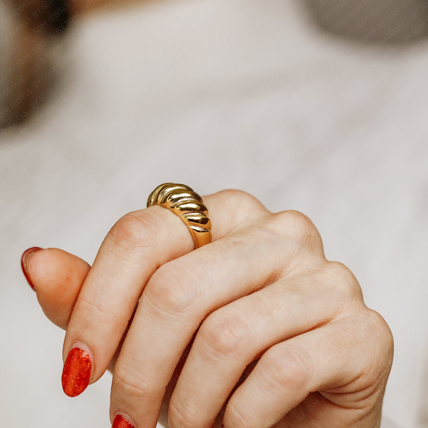 Croissant Ring • Gold Croissant Ring • Twist Ring • Signet Ring • Chunky Ring • Dome Ring • Twisted Ring • Rope Ring • BYSDMJEWELS