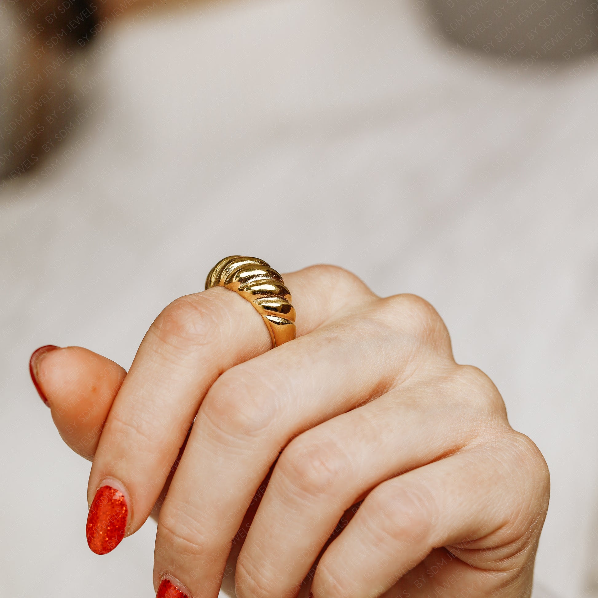 Croissant Ring • Gold Croissant Ring • Twist Ring • Signet Ring • Chunky Ring • Dome Ring • Twisted Ring • Rope Ring • BYSDMJEWELS