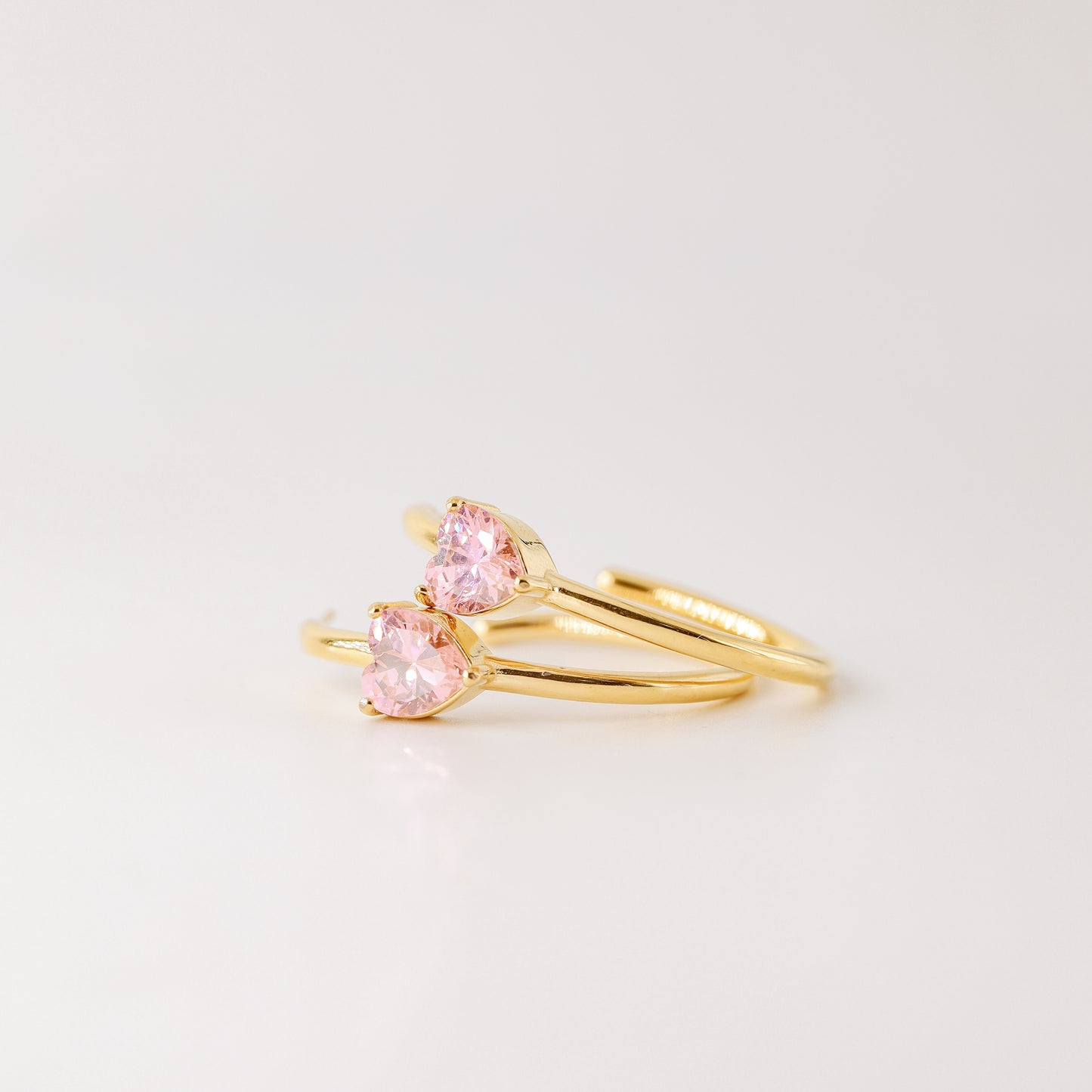 Diamond Heart Earrings • Love Heart Hoops Perfect for Stacking Earrings • Perfect Gift for Girlfriend • BYSDMJEWELS