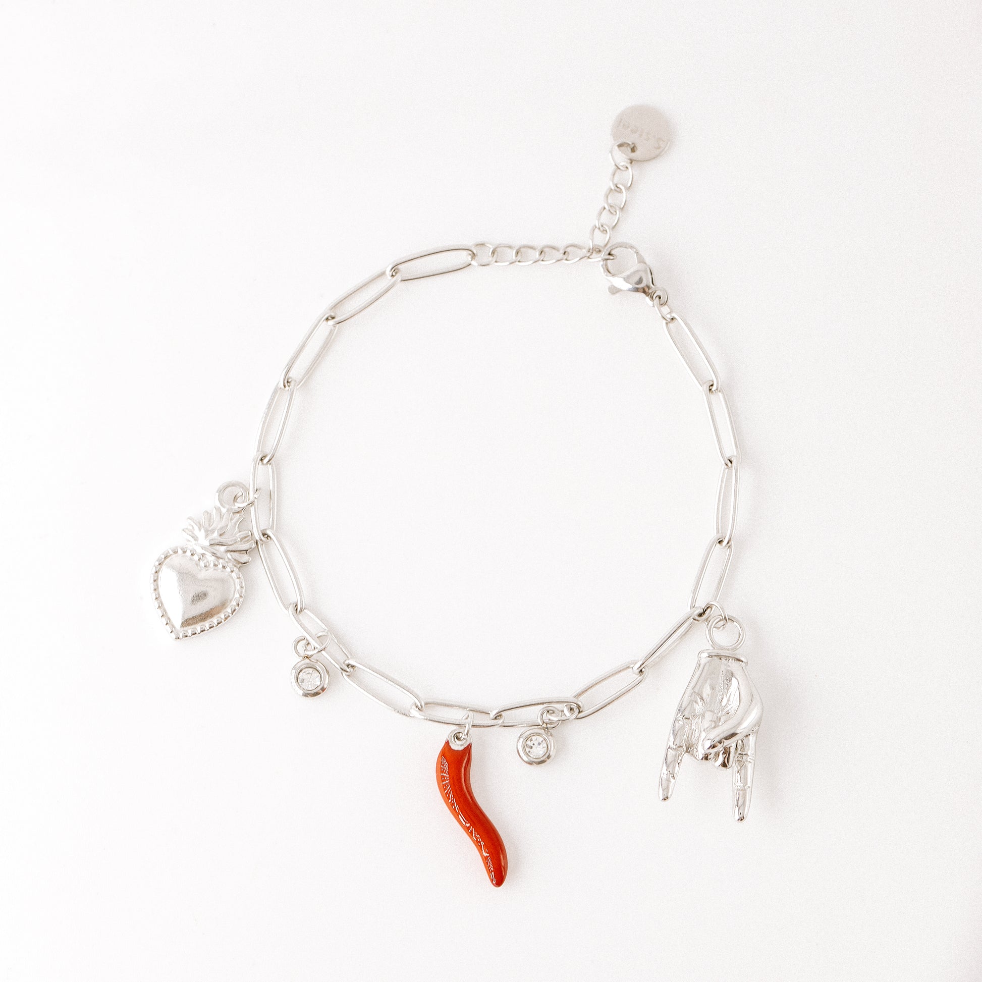 Italian Lucky Horn Bracelet • Malocchio Bracelet • Hand Gestures Bracelet • Lucky Charm Bracelet • Cornetto Napoletano • BYSDMJEWELS