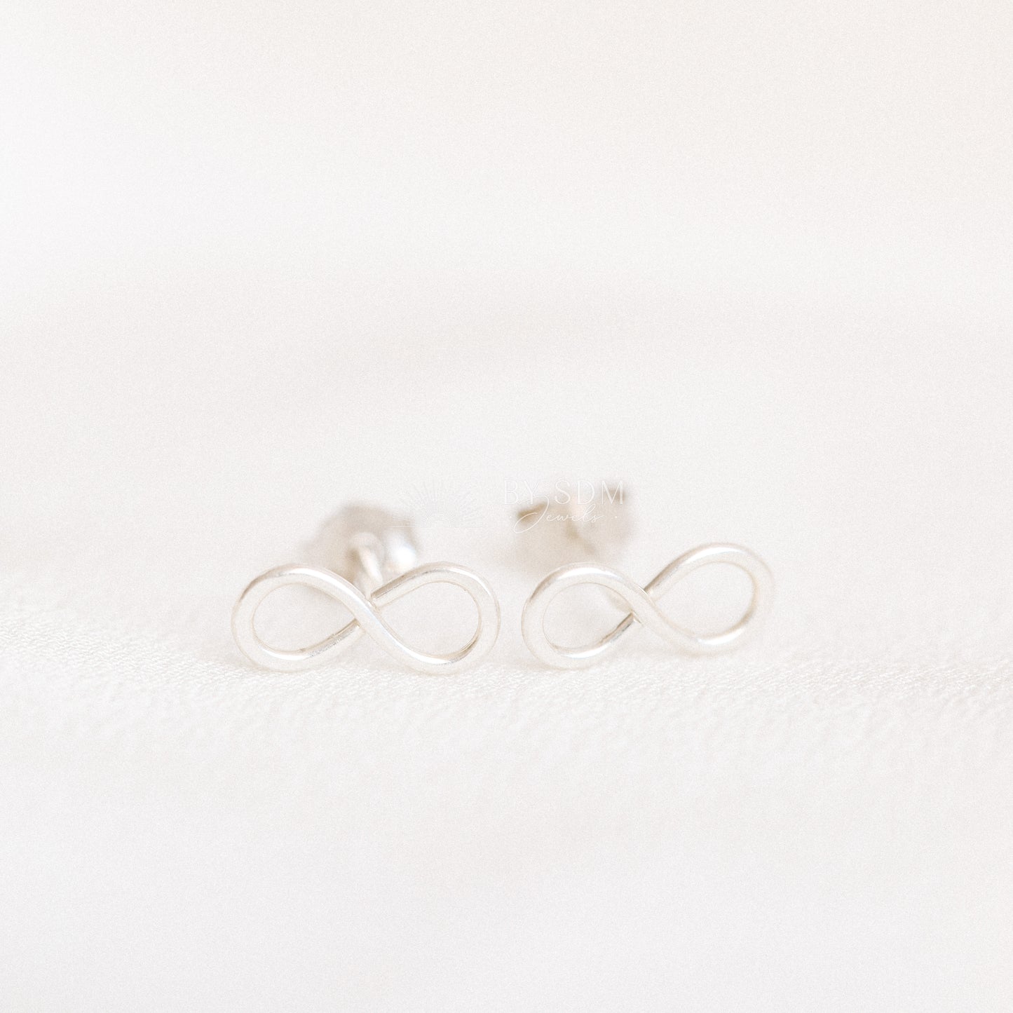 Tiny Infinity Stud Earrings Delicate 925 Sterling Silver 8 Earrings 9mm Infinity Stud Earrings Symbol of Eternity Earrings Gift for Her