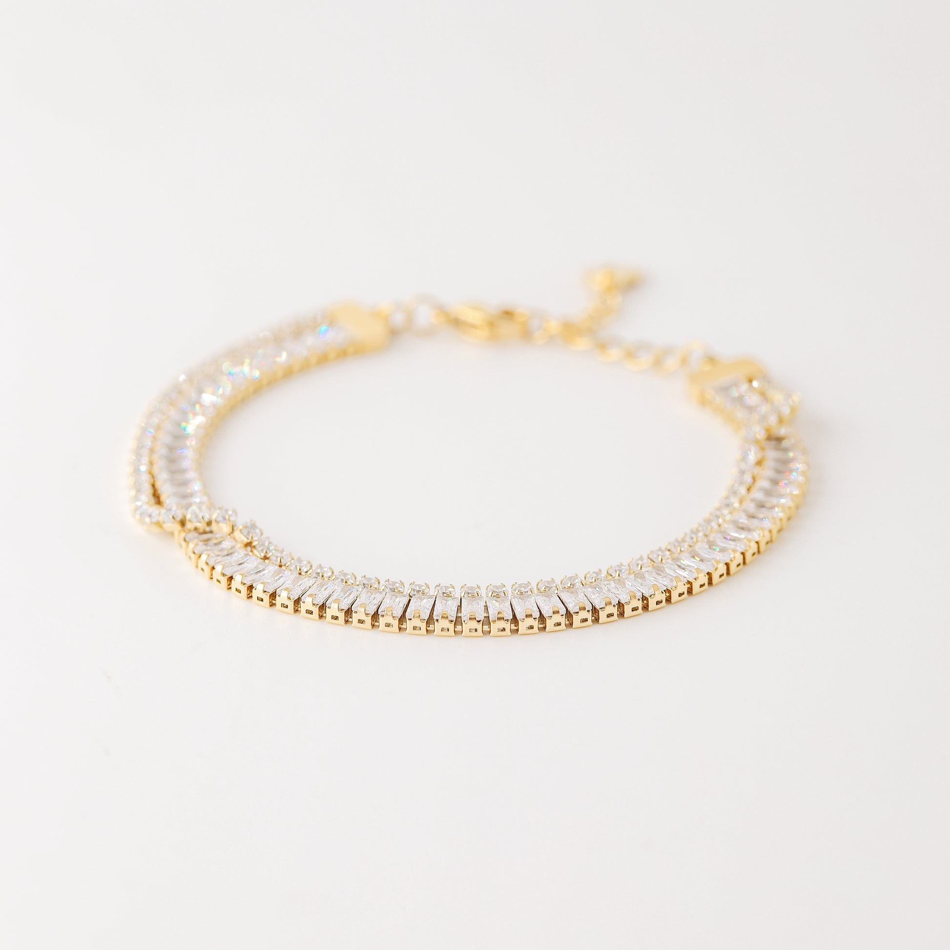 Baguette Tennis Bracelet • Gold Tennis Bracelet • Diamond Bracelet • Dainty Bracelet • Gift for Her • CZ Tennis Bracelet • BYSDMJEWELS