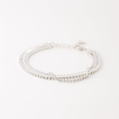 Baguette Tennis Bracelet • Gold Tennis Bracelet • Diamond Bracelet • Dainty Bracelet • Gift for Her • CZ Tennis Bracelet • BYSDMJEWELS