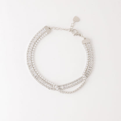 Baguette Tennis Bracelet • Gold Tennis Bracelet • Diamond Bracelet • Dainty Bracelet • Gift for Her • CZ Tennis Bracelet • BYSDMJEWELS