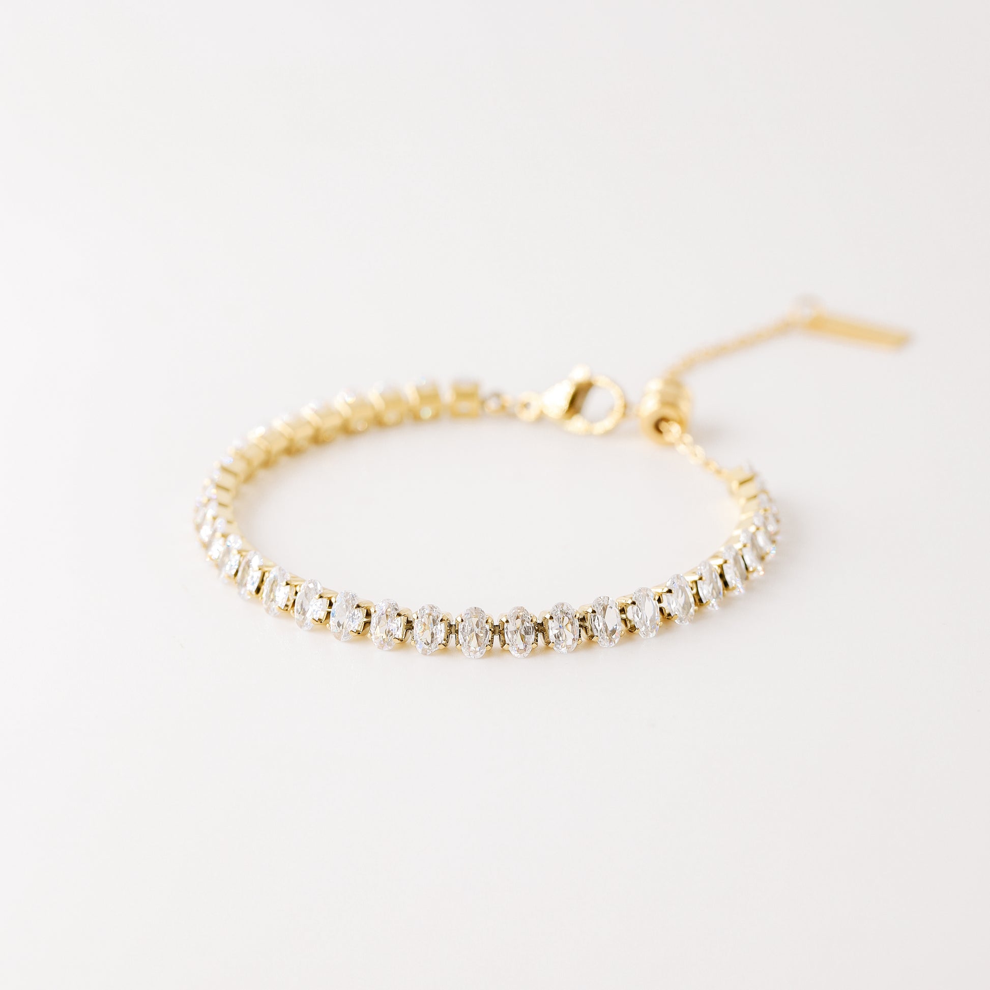 Oval Tennis Bracelet • Gold Tennis Bracelet • Diamond Bracelet • Dainty Bracelet • Gift for Her • CZ Tennis Bracelet • BYSDMJEWELS