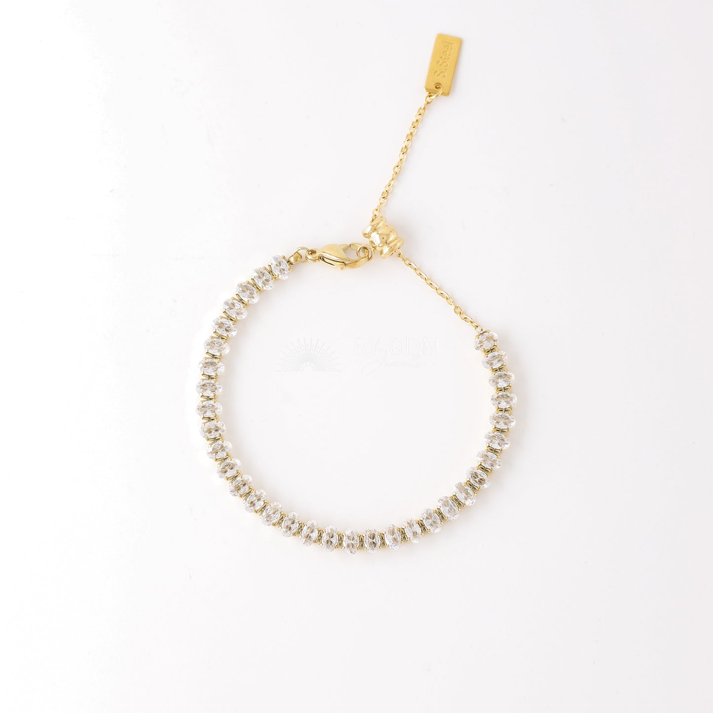 Oval Tennis Bracelet • Gold Tennis Bracelet • Diamond Bracelet • Dainty Bracelet • Gift for Her • CZ Tennis Bracelet • BYSDMJEWELS