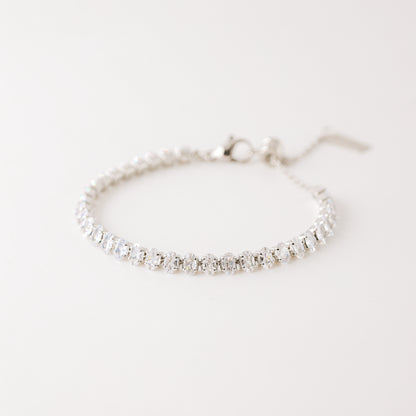 Oval Tennis Bracelet • Gold Tennis Bracelet • Diamond Bracelet • Dainty Bracelet • Gift for Her • CZ Tennis Bracelet • BYSDMJEWELS
