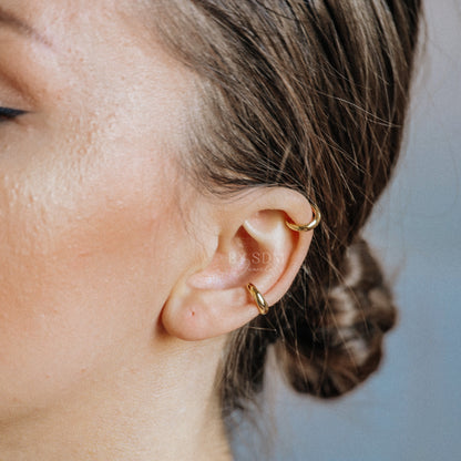 Gold Chunky Band Ear Cuff