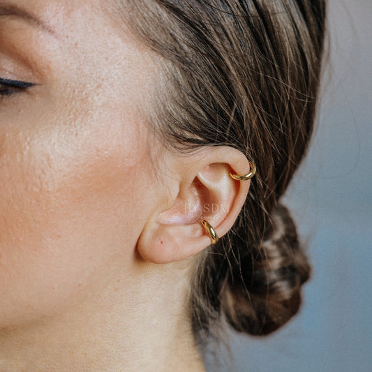 Gold Chunky Band Ear Cuff