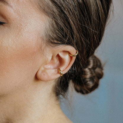 Gold Chunky Band Ear Cuff