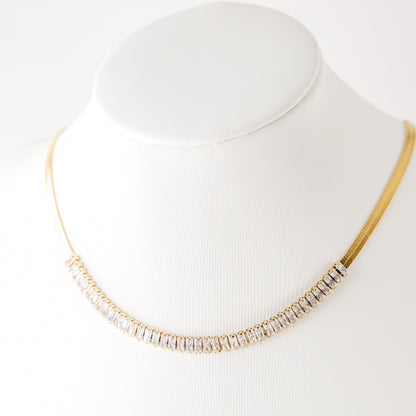 Tennis Snake Chain • Thick Snake Chain • Diamond CZ Necklace • Zircon Layered Choker • WATERPROOF • BYSDMJEWELS