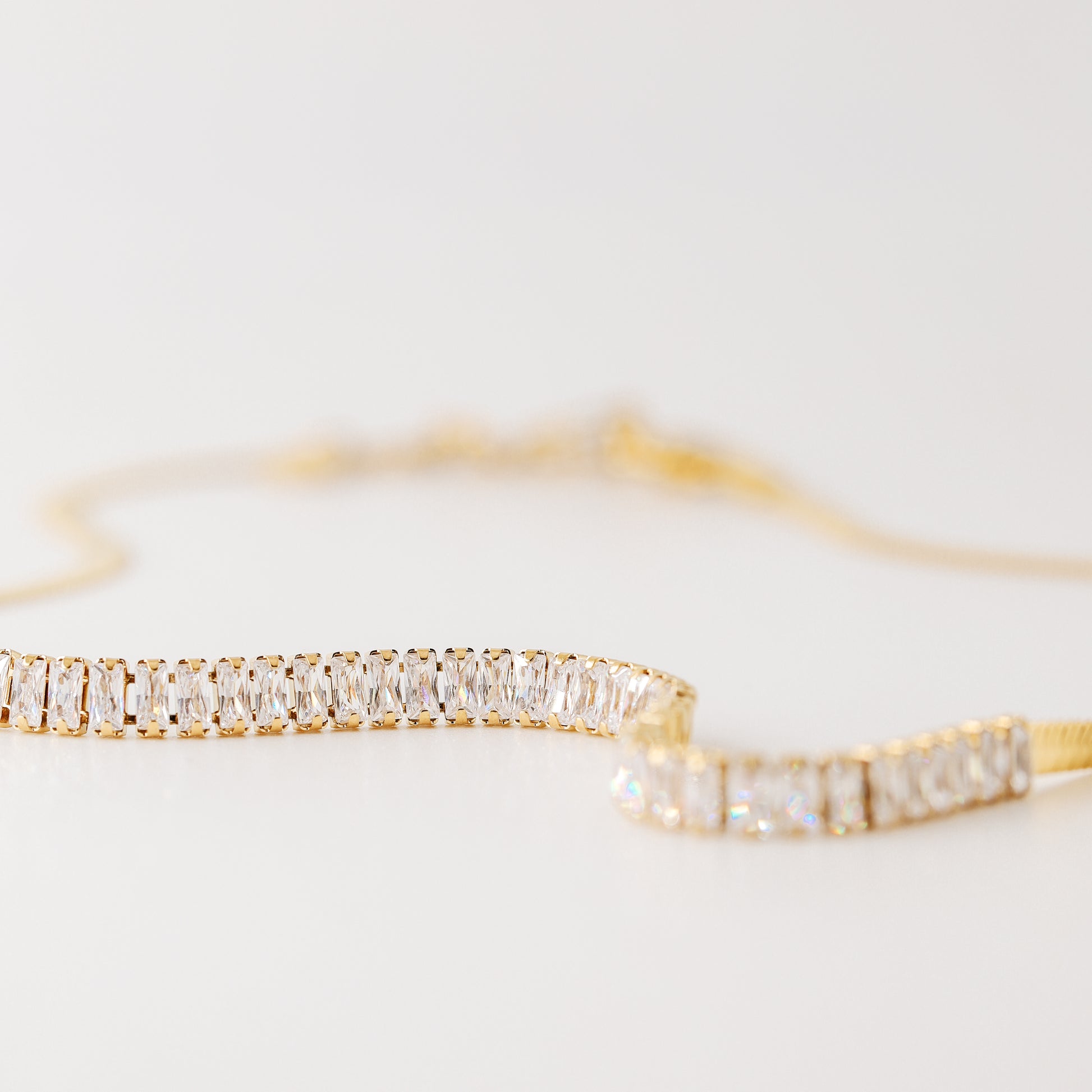 Tennis Snake Chain • Thick Snake Chain • Diamond CZ Necklace • Zircon Layered Choker • WATERPROOF • BYSDMJEWELS