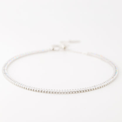 Tennis Baguette Necklace • Cubic Zirconia Choker • Diamond Tennis Necklace • Diamond Necklace Gift • Gold Diamond Chain • BYSDMJEWELS