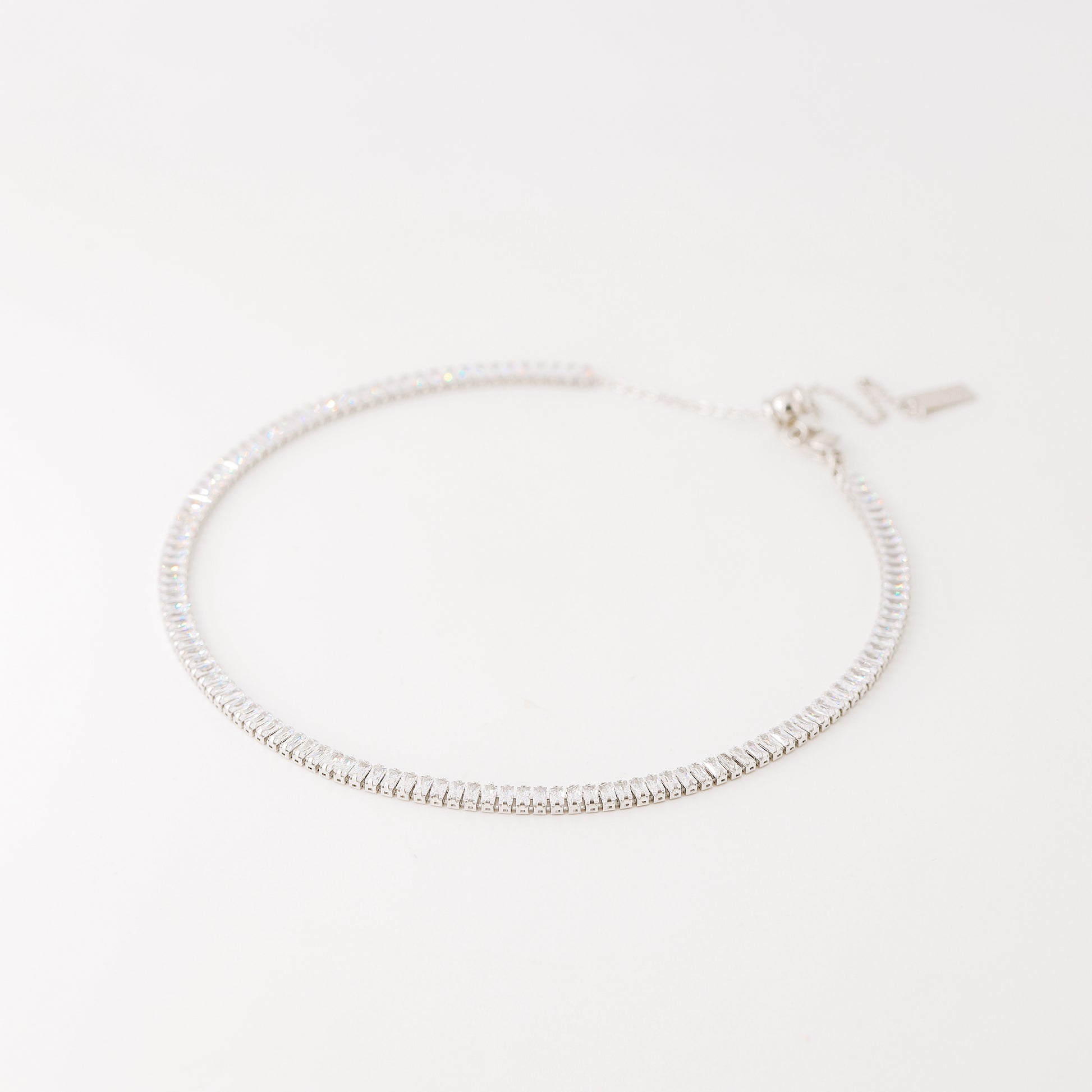 Tennis Baguette Necklace • Cubic Zirconia Choker • Diamond Tennis Necklace • Diamond Necklace Gift • Gold Diamond Chain • BYSDMJEWELS