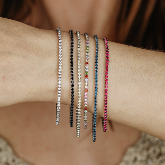 2mm Tennis Bracelet • Cubic Zirconia Tennis Bracelet • Dainty Bracelet • Diamond Bracelet • Stainless Steel • Gift for Her • BYSDMJEWELS