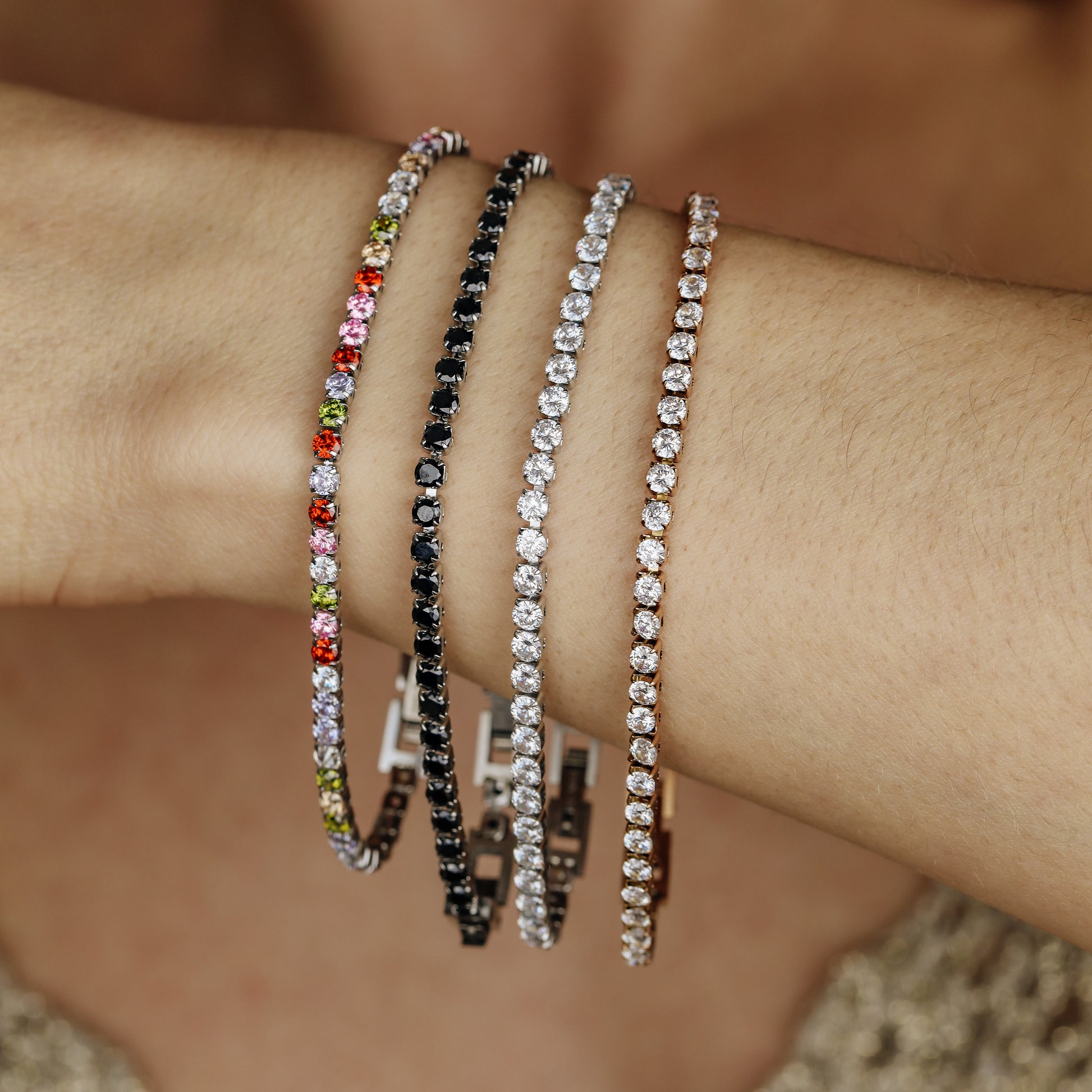 3mm Tennis Bracelet • Cubic Zirconia Tennis Bracelet • Dainty Bracelet • Diamond Bracelet • Rose Gold • Minimalist Bracelet • BYSDMJEWELS