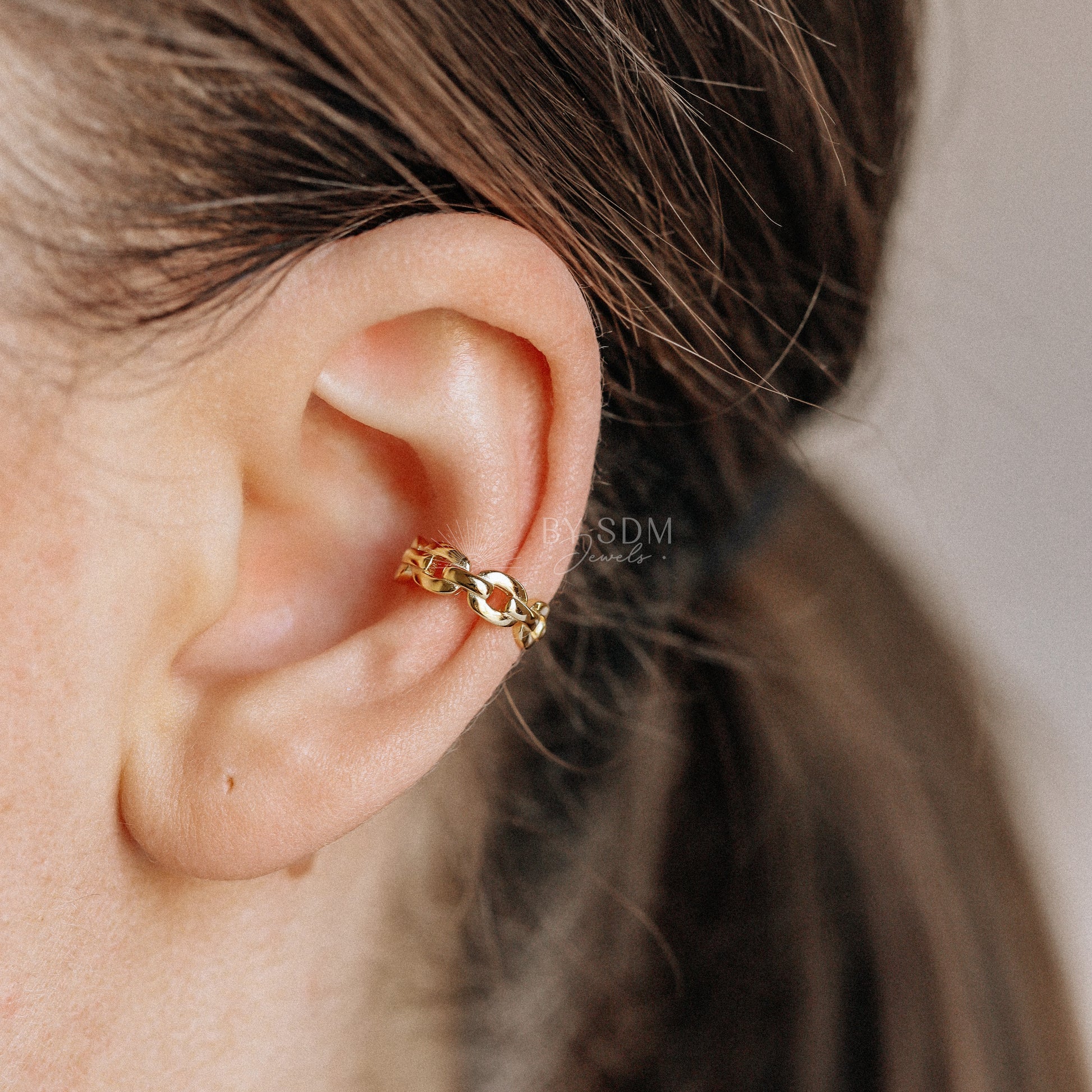 Chain Link Ear Cuff • Minimalist Cartilage Ear Cuff Earring • BYSDMJEWELS
