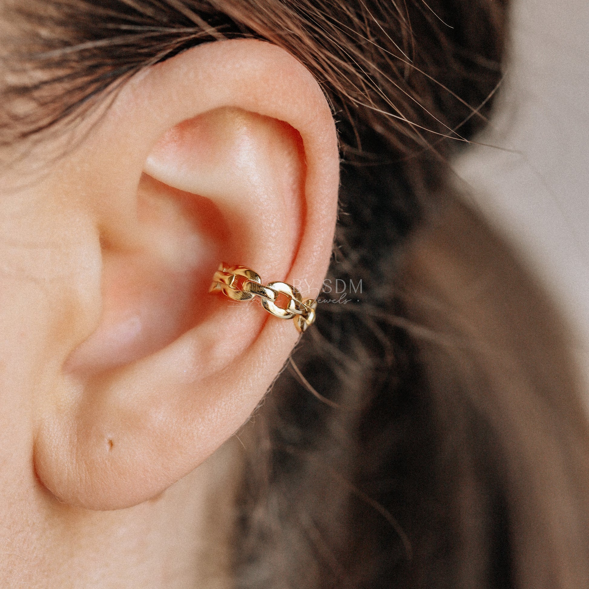 Chain Link Ear Cuff • Minimalist Cartilage Ear Cuff Earring • BYSDMJEWELS