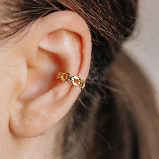 Chain Link Ear Cuff • Minimalist Cartilage Ear Cuff Earring • BYSDMJEWELS