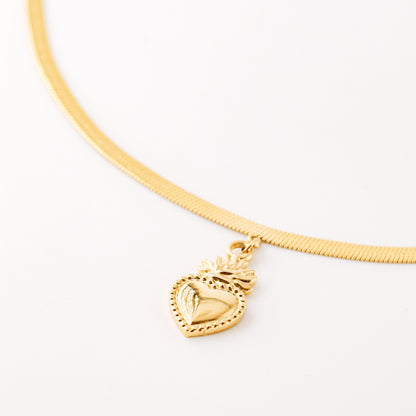 Sacred Heart Pendant Necklace