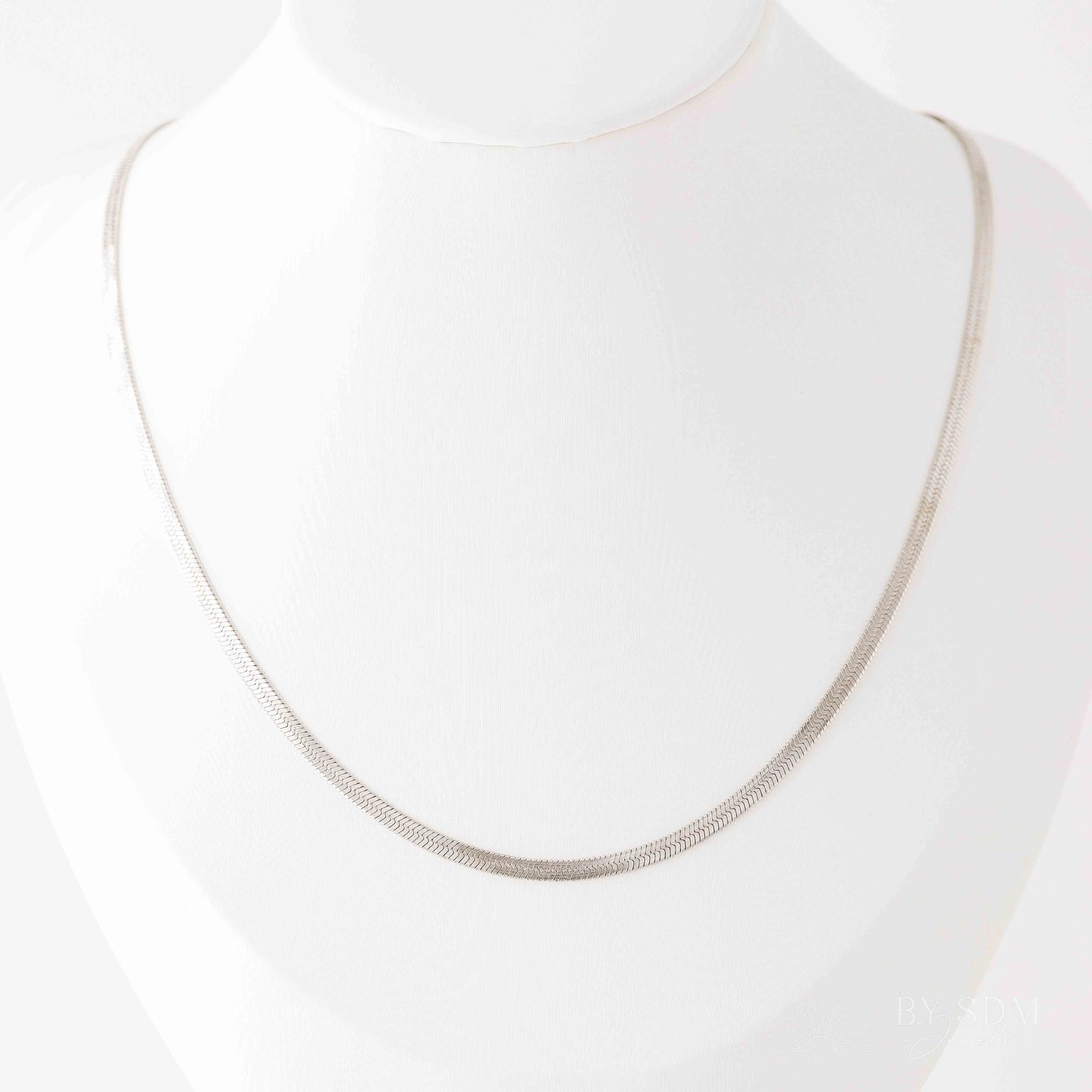 Layering Flat Snake Chain Necklace • Chunky Choker Necklace • BYSDMJEWELS