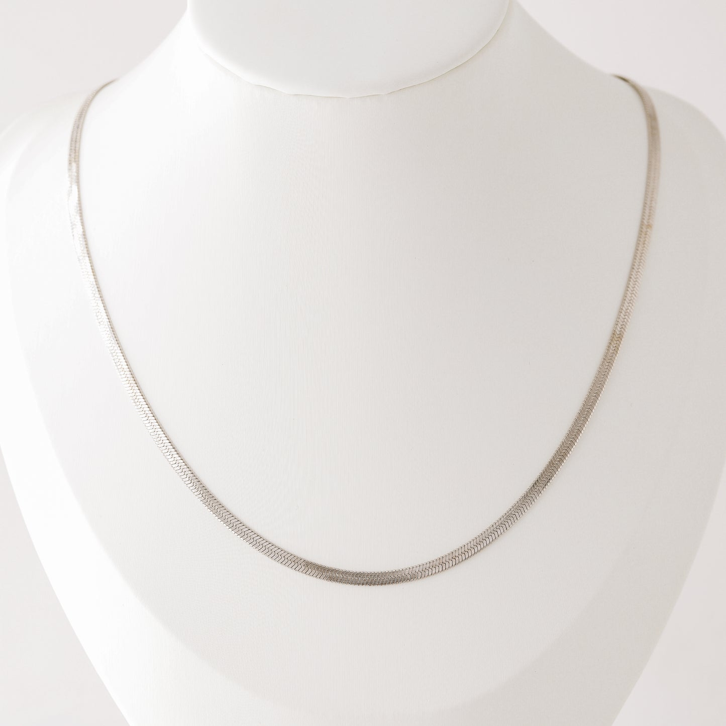 Layering Flat Snake Chain Necklace