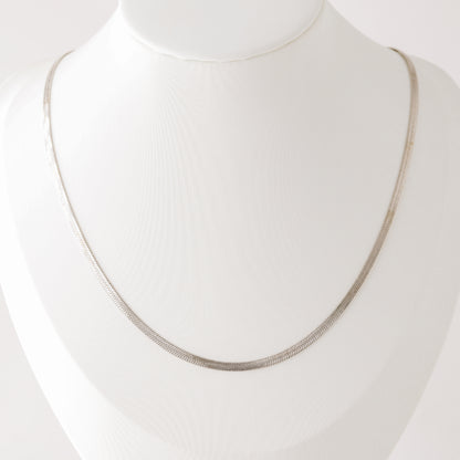Layering Flat Snake Chain Necklace