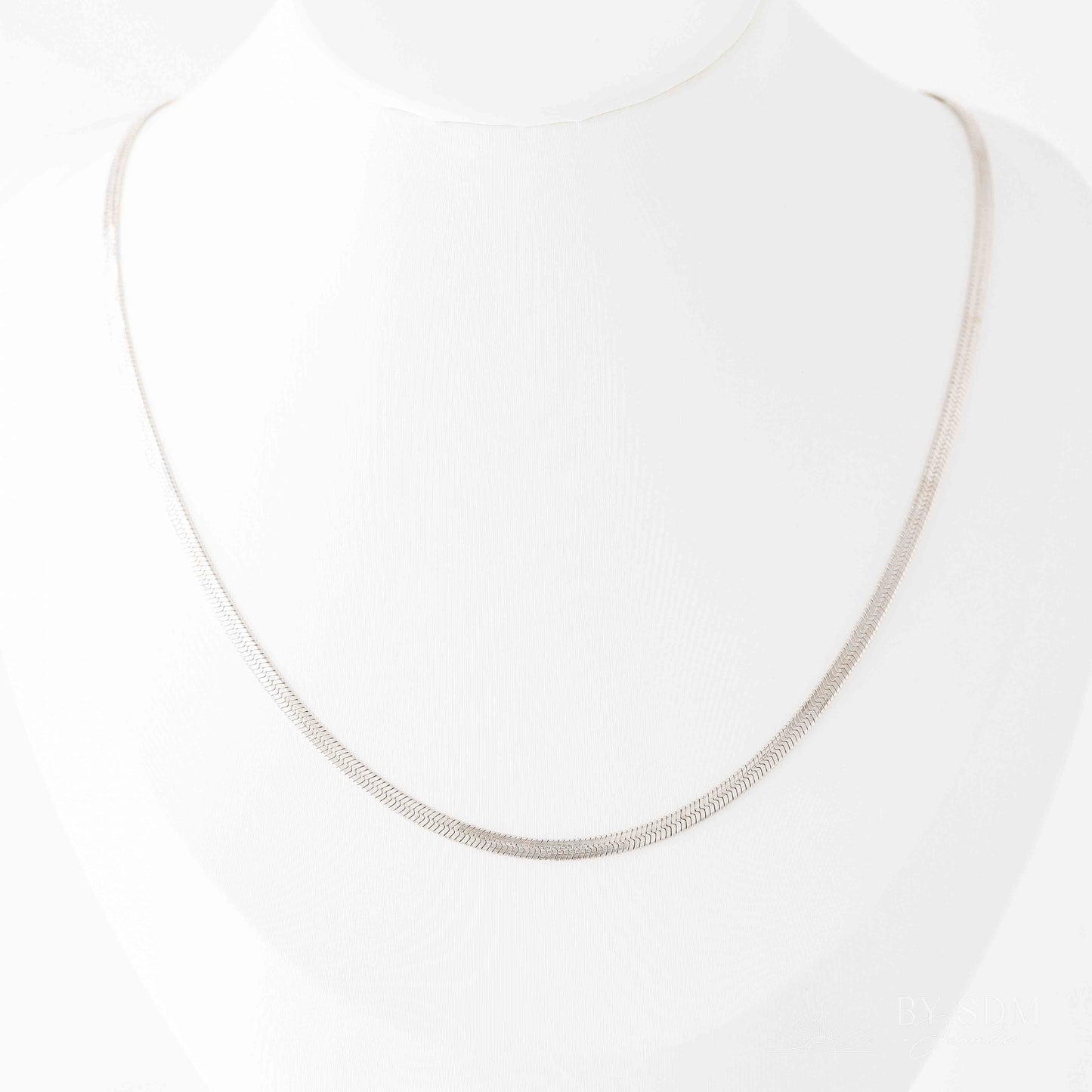 Layering Flat Snake Chain Necklace • Chunky Choker Necklace • BYSDMJEWELS