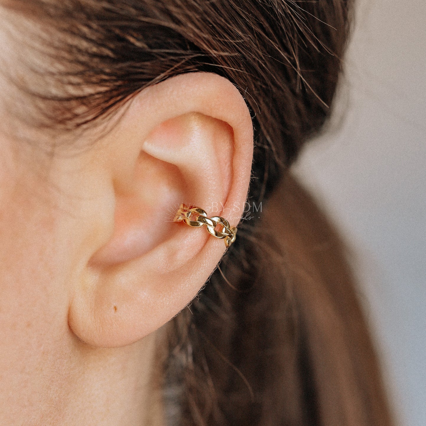 Chain Link Ear Cuff • Minimalist Cartilage Ear Cuff Earring • BYSDMJEWELS