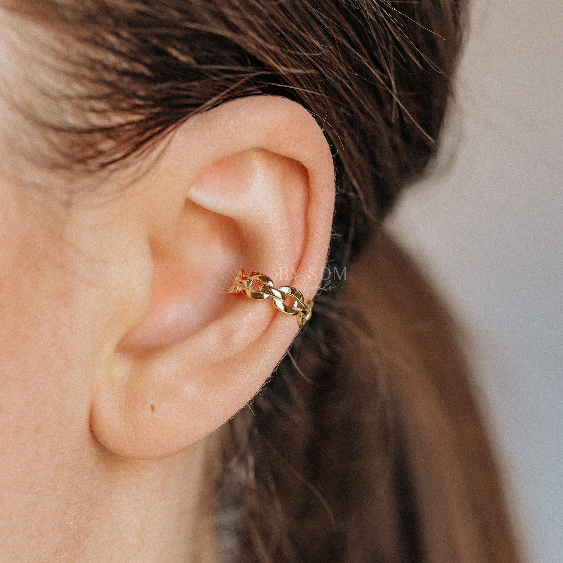 Chain Link Ear Cuff • Minimalist Cartilage Ear Cuff Earring • BYSDMJEWELS