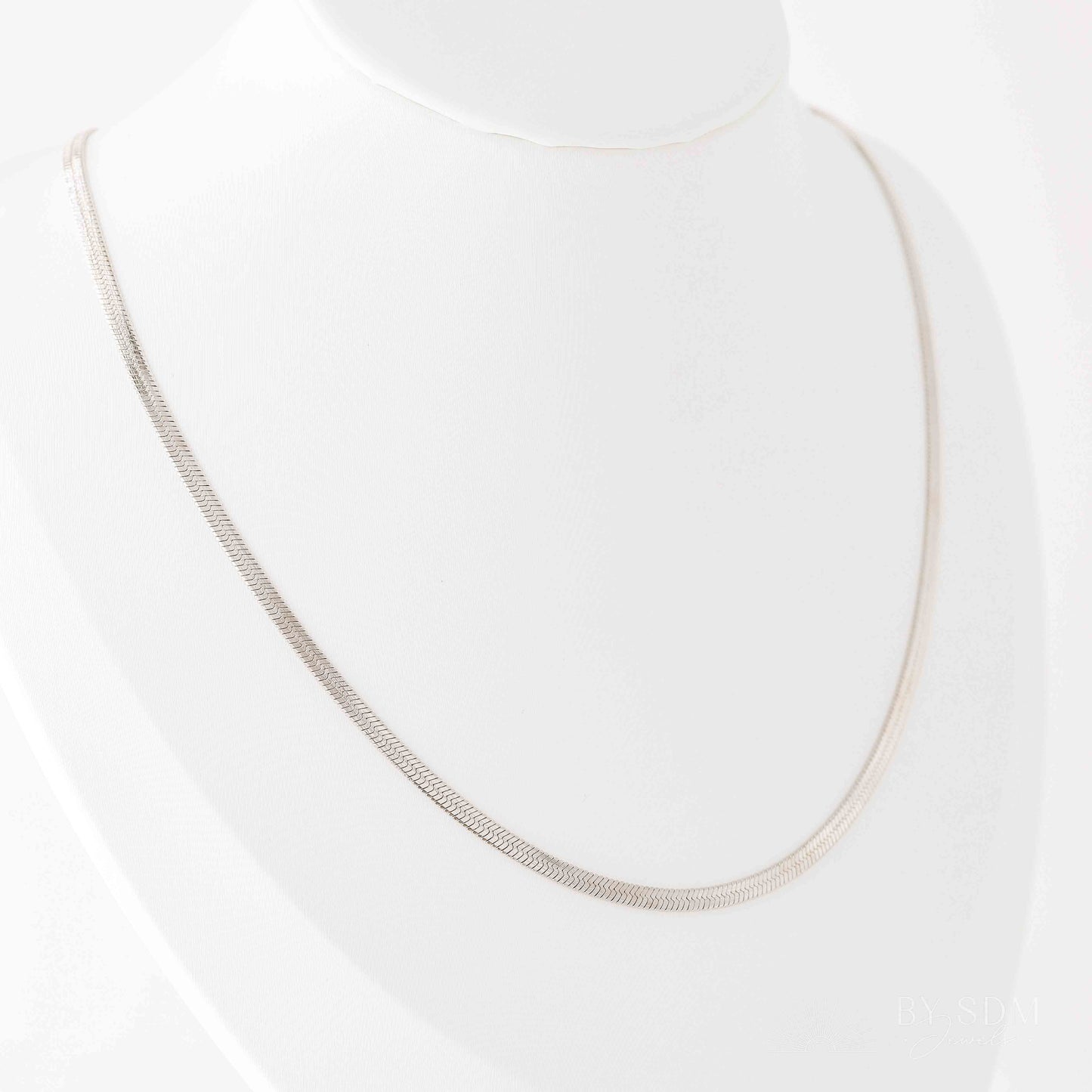 Layering Flat Snake Chain Necklace • Chunky Choker Necklace • BYSDMJEWELS