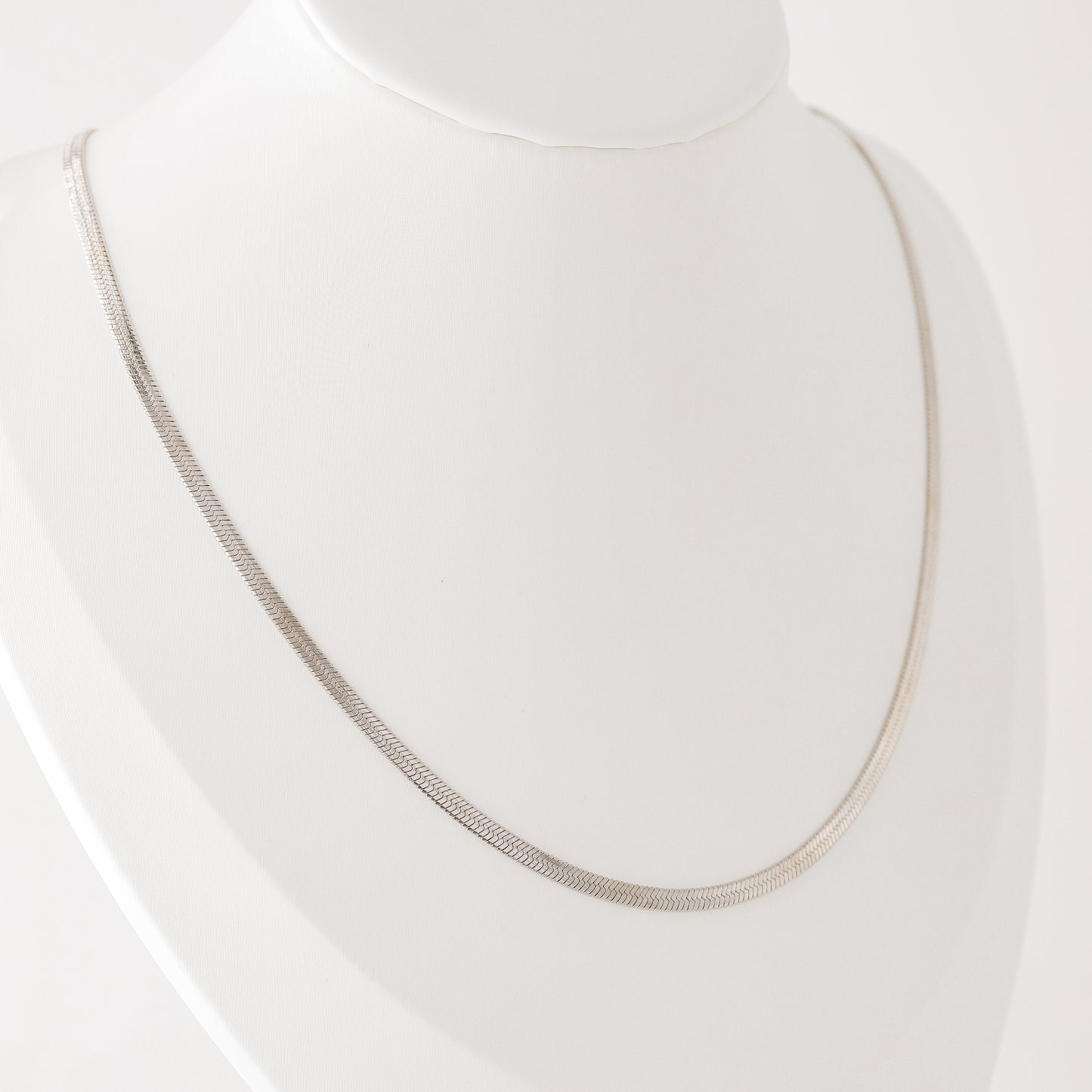 Layering Flat Snake Chain Necklace
